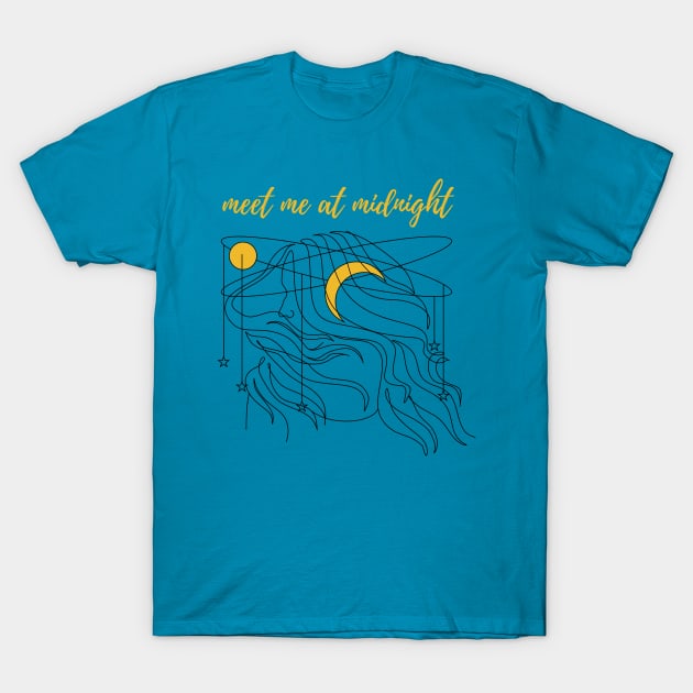 meet me at midnight - gold T-Shirt by shoreamy